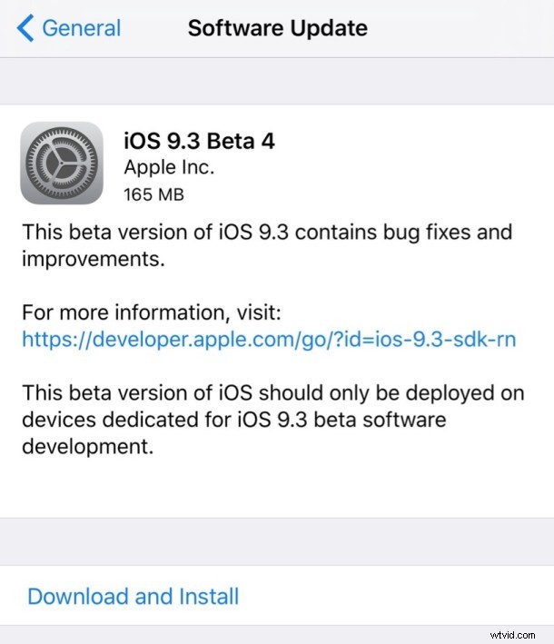 Apple Releases iOS 9.3 Beta 4, OS X 10.11.4 Beta 4, watchOS 2.2 Beta 4, and tvOS 9.2 Beta 4