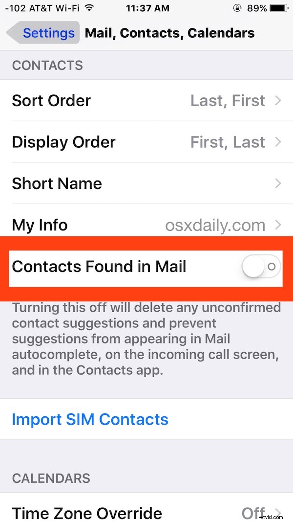 How to Disable  Contacts Found in Mail  Feature in iOS: Step-by-Step Guide
