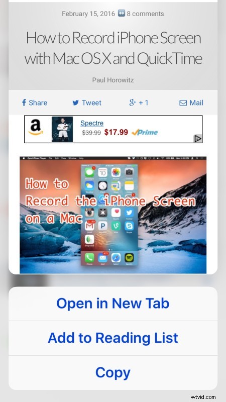 Preview Links Instantly with 3D Touch on iPhone
