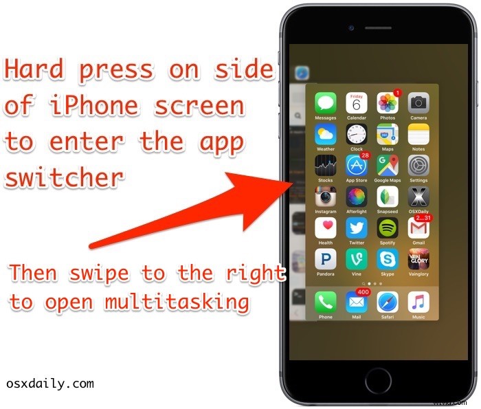 How to Quickly Open iPhone App Switcher with 3D Touch (No Home Button Needed)