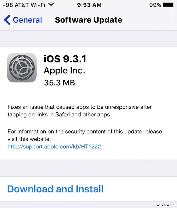 Apple iOS 9.3.1 Update Fixes Safari Link Crashing Bug – Direct IPSW Download Links