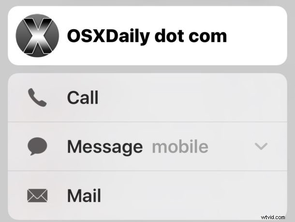 Quickly Switch to Phone, FaceTime, or Email from iPhone Messages Using 3D Touch
