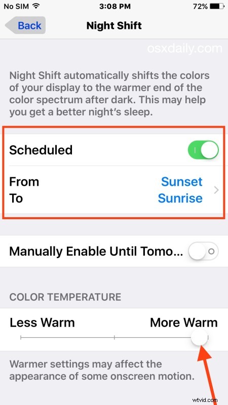 How to Schedule Night Shift on iPhone & iPad for Automatic Color Adjustment