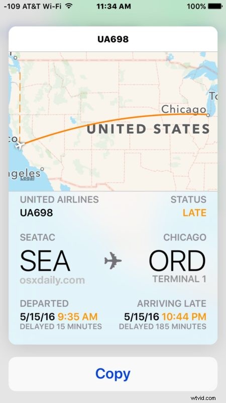 Instantly Access Live Flight Status on iPhone with a Simple Tap