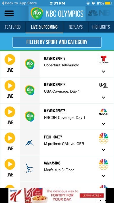 Stream 2016 Rio Olympics Live on iPhone & iPad – No Cable Needed