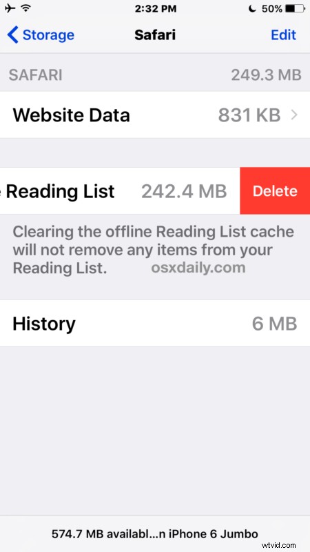 How to Clear Safari Reading List Offline Cache on iPhone and iPad