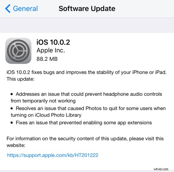 Apple Releases iOS 10.0.2: Key Bug Fixes for iPhone and iPad Headphone Audio, Photos, and More