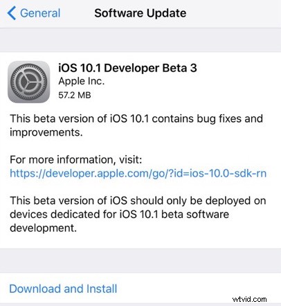 Apple Releases iOS 10.1 Beta 3: Now Available for Beta Testers