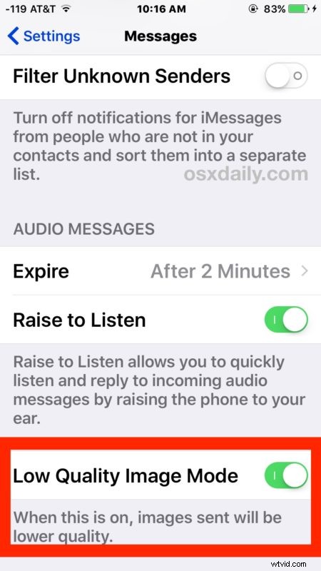 Save Data on iPhone: Enable Low Quality Image Mode for Messages