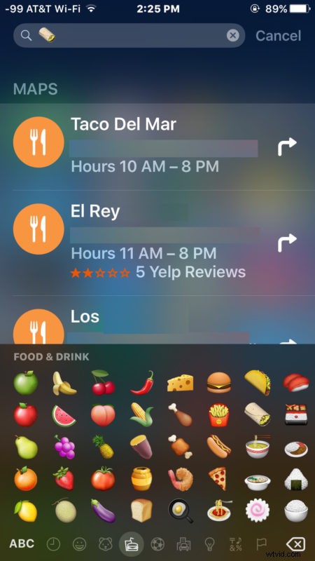 Hungry? Discover Restaurants Fast with Emoji Searches in iPhone Spotlight