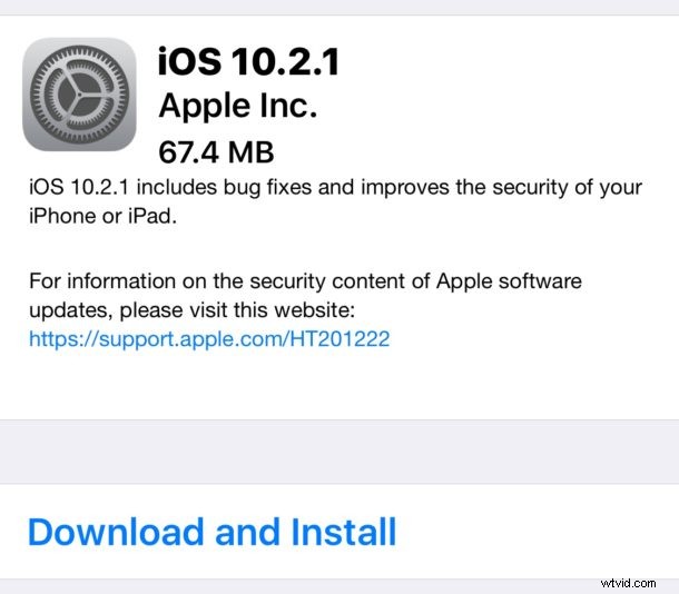 Apple Releases iOS 10.2.1 Update for iPhone, iPad & iPod Touch: Direct IPSW Download Links