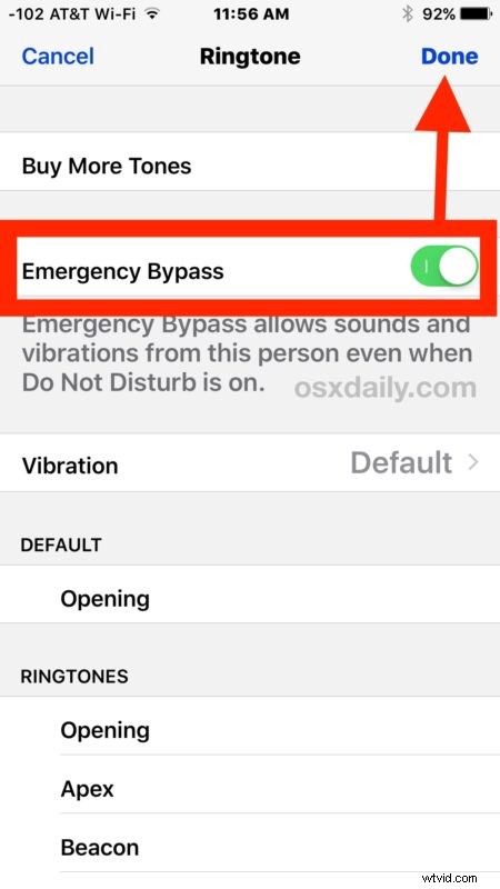 iPhone Emergency Bypass: Allow Key Contacts to Bypass Do Not Disturb Mode