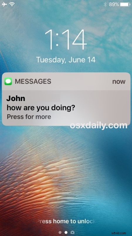 How to View Hidden Message Previews on iPhone Lock Screen with Touch ID