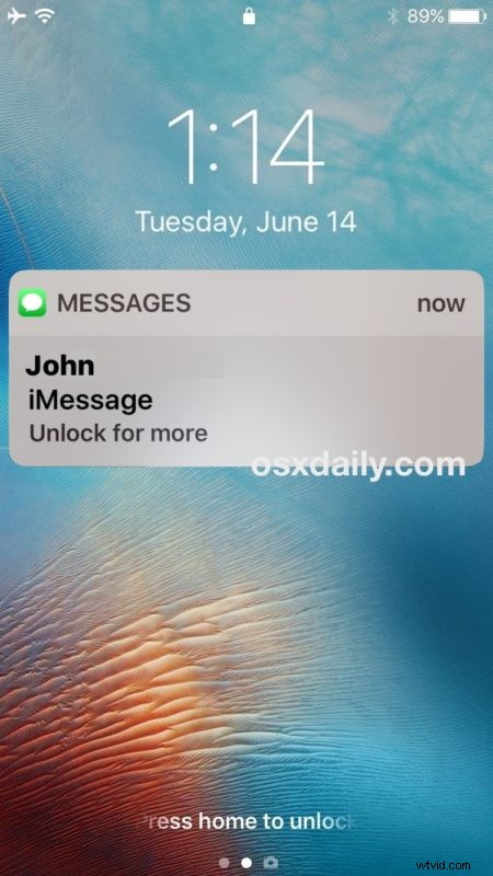How to View Hidden Message Previews on iPhone Lock Screen with Touch ID
