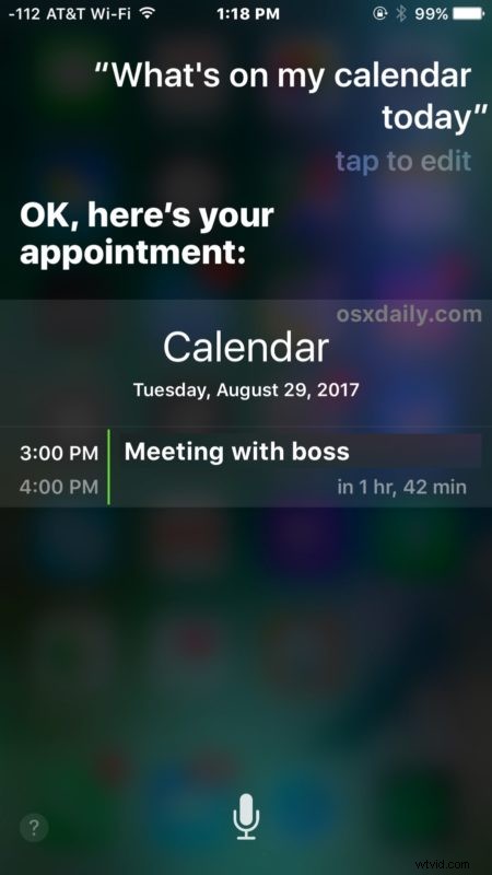 How to Use Siri to Instantly View Calendar Events and Appointments on iPhone, iPad, or Mac