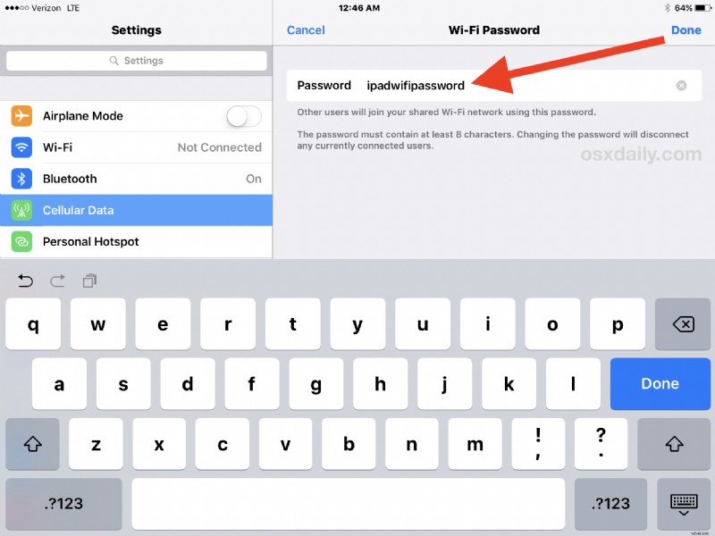 How to Easily Change Personal Hotspot Wi-Fi Password on iPhone or iPad