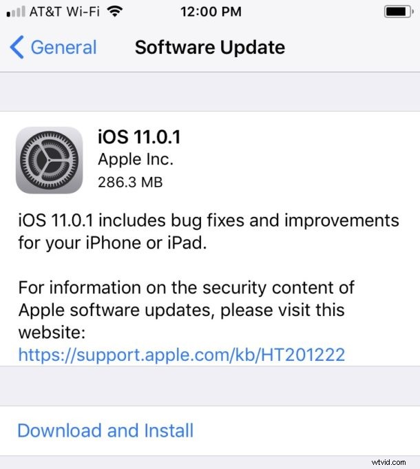 Apple Releases iOS 11.0.1: Essential Bug Fix Update for iPhone, iPad & iPod Touch – Download Now