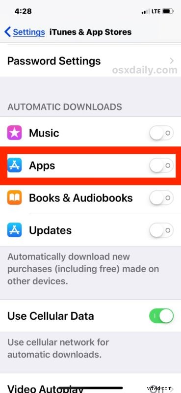 How to Disable Automatic App Downloads Across All Your iOS Devices