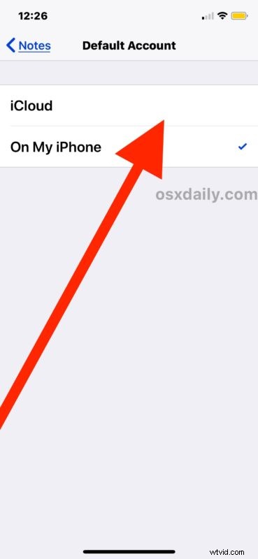 How to Switch Default Notes Account on iPhone or iPad: iCloud vs. Local Storage Guide