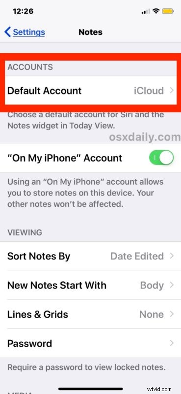 How to Switch Default Notes Account on iPhone or iPad: iCloud vs. Local Storage Guide