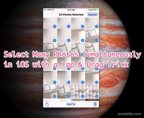 Quickly Select Multiple Photos on iPhone & iPad: Master the Drag Gesture