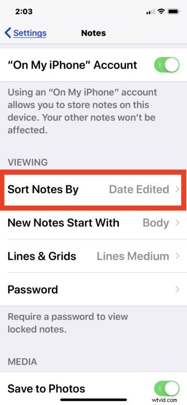How to Sort Notes on iPhone or iPad by Title, Date, or Name