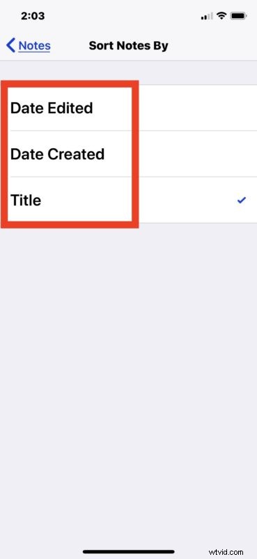 How to Sort Notes on iPhone or iPad by Title, Date, or Name