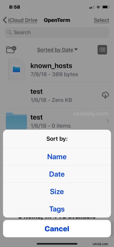 How to Sort Files on iPhone and iPad: By Name, Date, Size & More