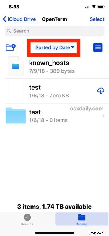 How to Sort Files on iPhone and iPad: By Name, Date, Size & More