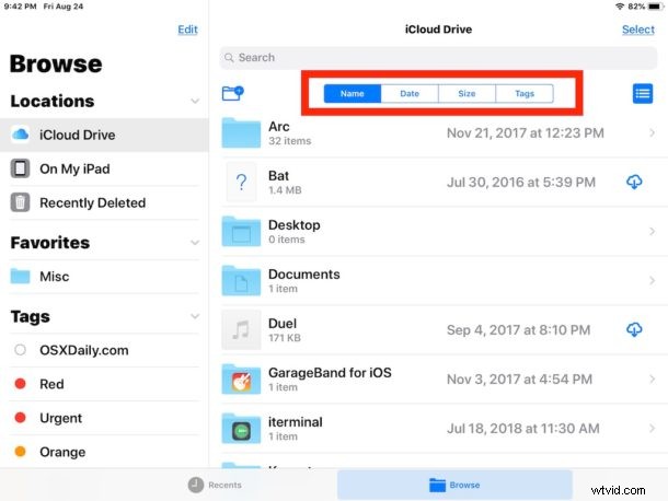 How to Sort Files on iPhone and iPad: By Name, Date, Size & More
