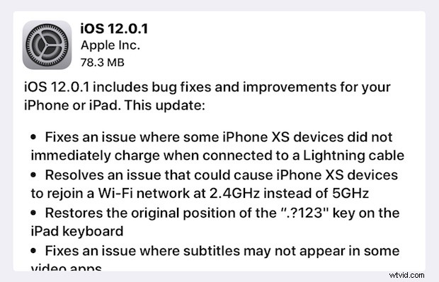 Apple Releases iOS 12.0.1 Update for iPhone & iPad – Direct IPSW Download Links