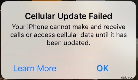 Fix  Cellular Update Failed  on iPhone iOS 12.1.2: Restore SMS, LTE & Cellular Data Quickly