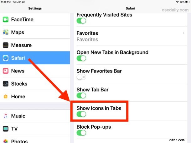 How to Enable Website Favicons in Safari Tabs on iPhone and iPad