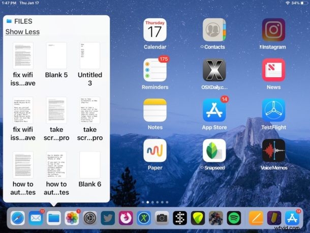 Access Recent Files Quickly from iPhone/iPad Home Screen or Dock – iOS Guide