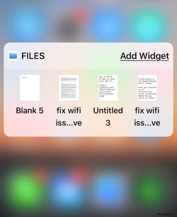 Access Recent Files Quickly from iPhone/iPad Home Screen or Dock – iOS Guide