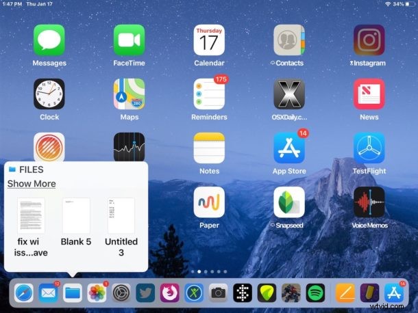 Access Recent Files Quickly from iPhone/iPad Home Screen or Dock – iOS Guide