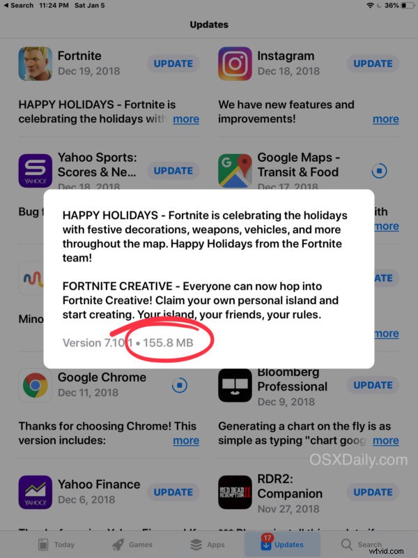 How to Check App Store Update Sizes on iPhone & iPad Before Downloading