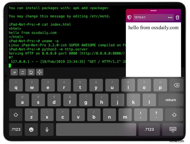 Easy Guide: Run a Simple Web Server on iPhone or iPad with iSH