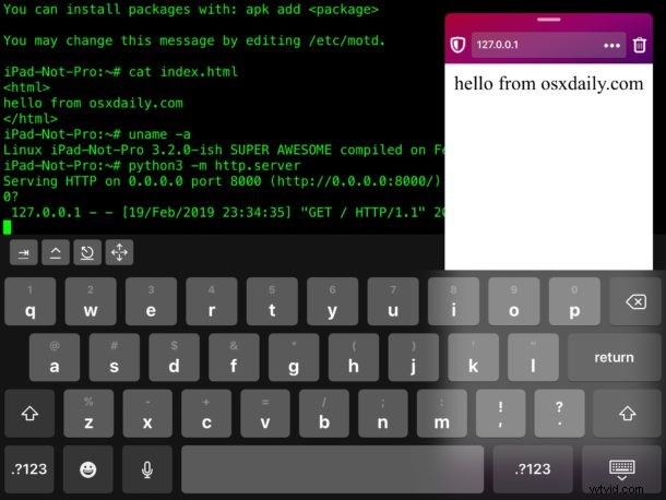 Easy Guide: Run a Simple Web Server on iPhone or iPad with iSH