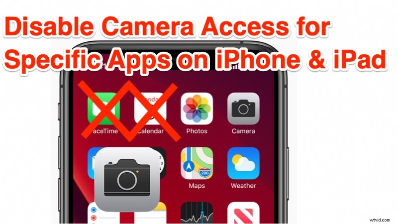 How to Disable Camera Access for Apps on iPhone and iPad: Simple Privacy Guide