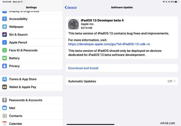 iOS 13 Beta 4 & iPadOS 13 Beta 4 Now Available for Developers – Download Links
