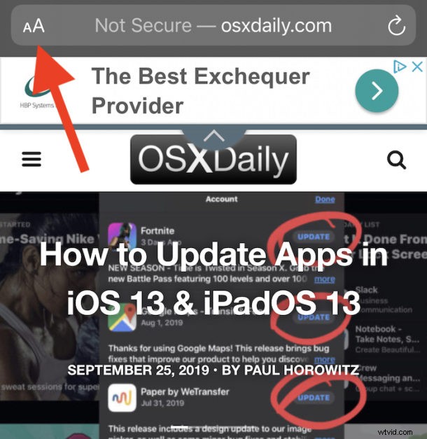 How to Easily Increase Font Size in Safari on iPhone & iPad (iOS 13/iPadOS 13+)
