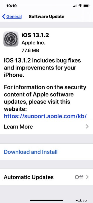 Apple Releases iOS 13.1.2 & iPadOS 13.1.2: Download Now for Camera, iCloud Backup & Bluetooth Fixes