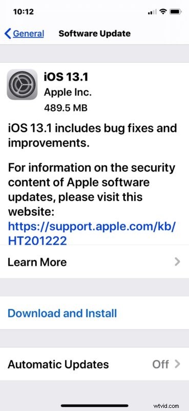 iOS 13.1 Now Available: Official IPSW Download Links for iPhone & iPod Touch