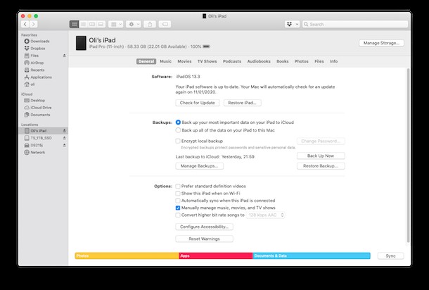 How to Back Up iPhone or iPad to Mac Using Finder (macOS Ventura, Monterey, Big Sur, Catalina)