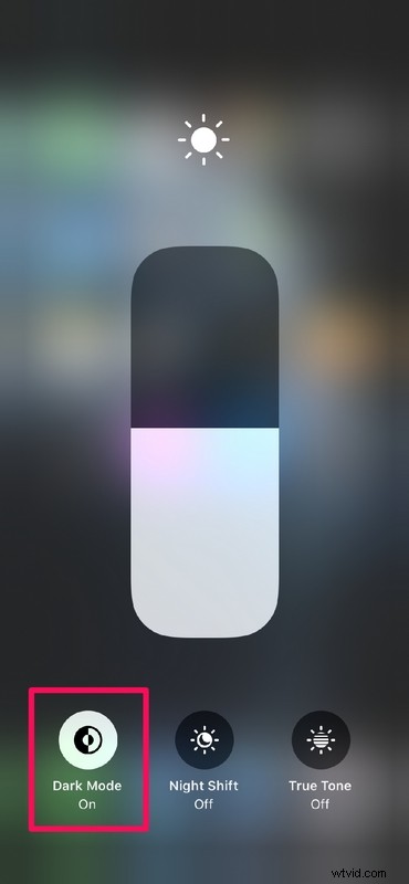 How to Quickly Toggle Dark Mode from Control Center on iPhone and iPad
