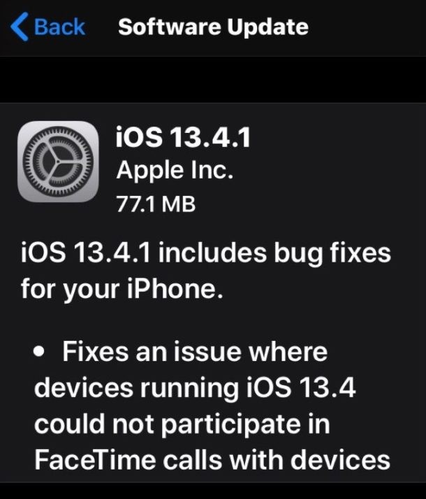Apple Releases iOS 13.4.1 and iPadOS 13.4.1: FaceTime Bug Fixed for Older Devices