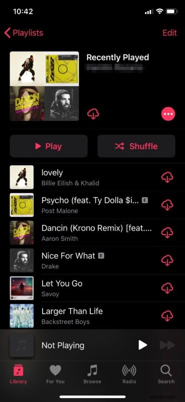 How to Access Your Recently Played Songs Playlist in Apple Music on iPhone, iPad & iPod Touch
