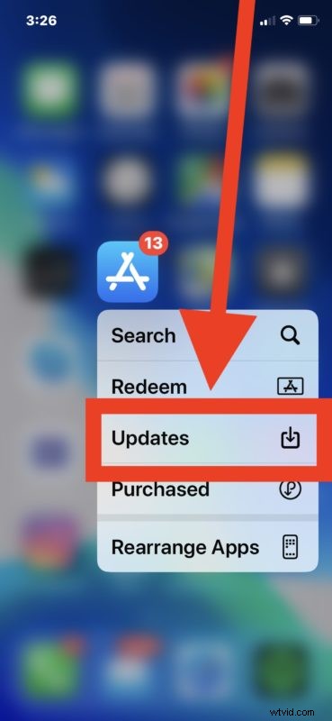 Quickly Access App Store Updates from iPhone & iPad Home Screen – iOS 13/iPadOS 13 Guide