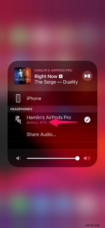 Quickly Check AirPods Battery Level from Control Center on iPhone & iPad
